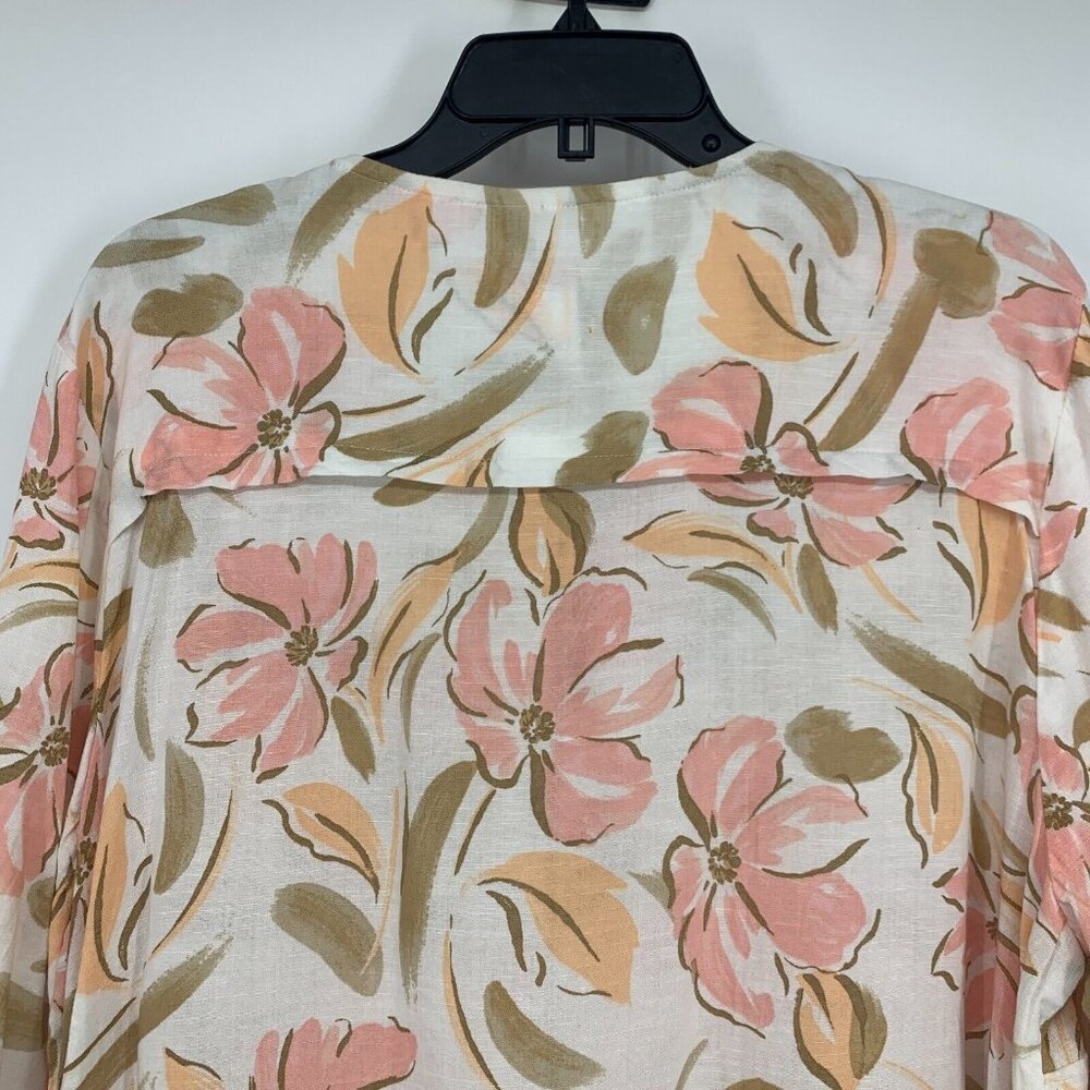 Ruby Rd. Jacket Floral Print Full Zip Front Roll … - image 8